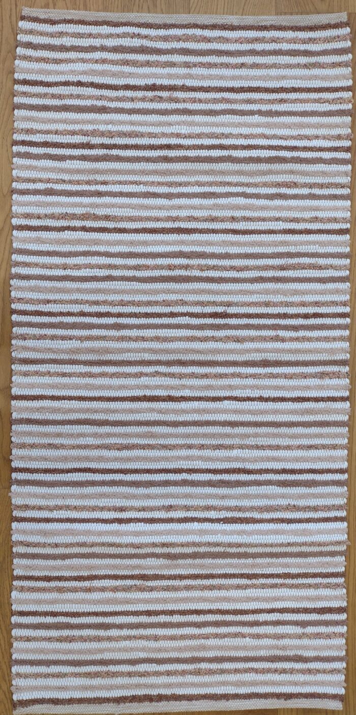 Baumwollteppich Brauntöne gestreift, 70/140 cm