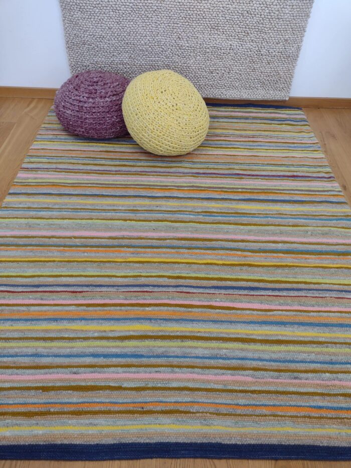 Schafwollteppich Meran bunt gestreift, 200/250 cm