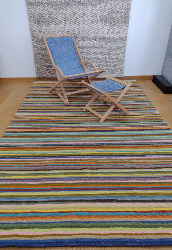 Schafwollteppich Meran bunt gestreift, 200/300 cm – Bild 4