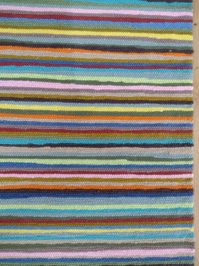 Schafwollteppich Meran bunt gestreift, 200/300 cm – Bild 2