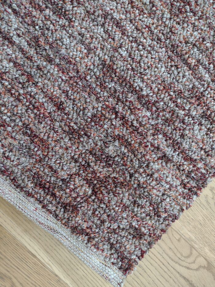 Teppich "Plattensee" beige-braun-rot, Wollkräusel, 130/200 cm – Bild 3