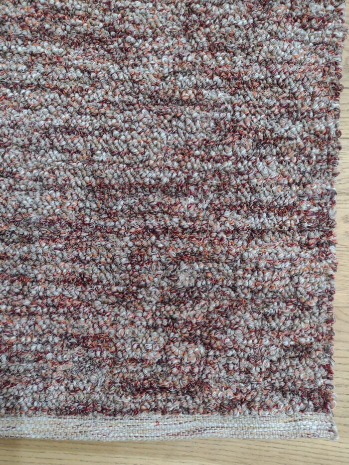 Teppich "Plattensee" beige-braun-rot, Wollkräusel, 130/200 cm – Bild 2