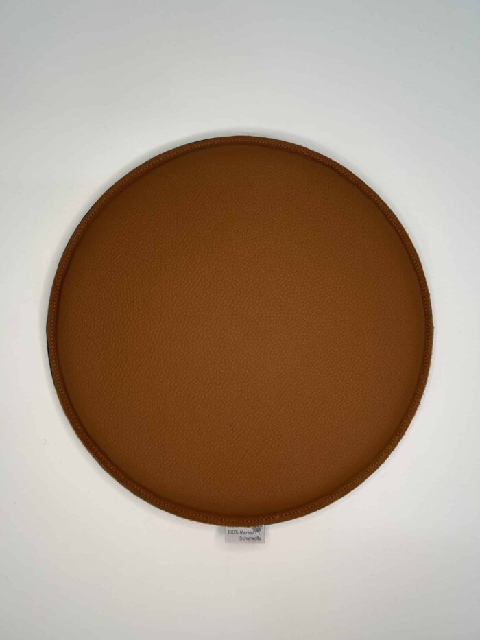 Doppelseitiges Leder/ Filzsitzkissen Ø35cm – Bild 11