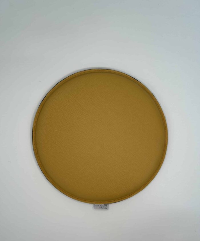 Doppelseitiges Leder/ Filzsitzkissen Ø35cm – Bild 3