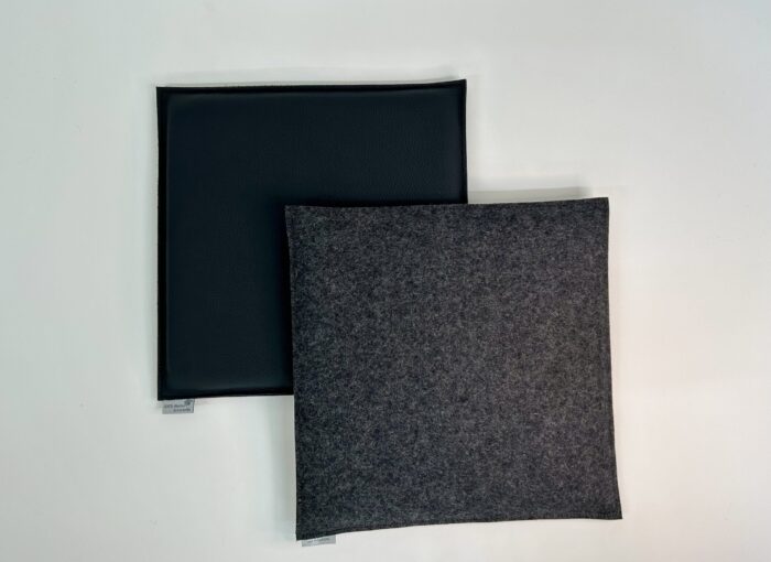 Doppelseitiges Leder/ Filzsitzkissen Quadrat – Bild 5