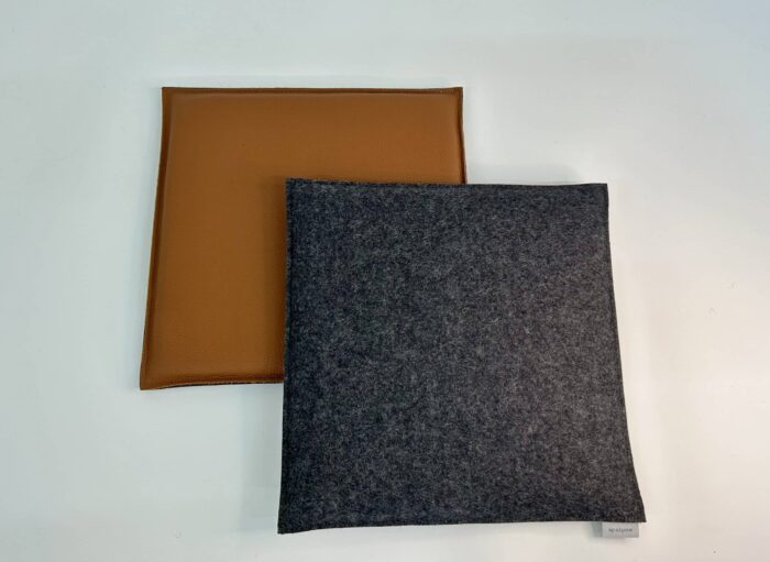 Doppelseitiges Leder/ Filzsitzkissen Quadrat – Bild 7