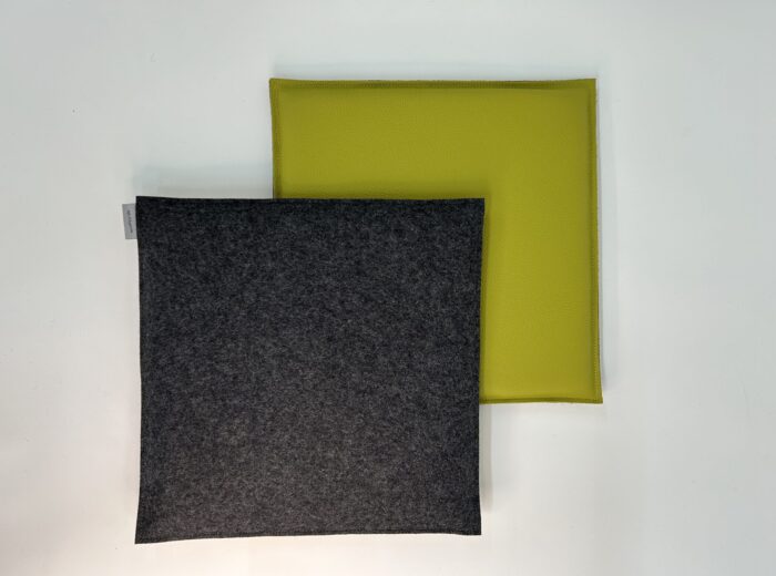 Doppelseitiges Leder/ Filzsitzkissen Quadrat – Bild 4