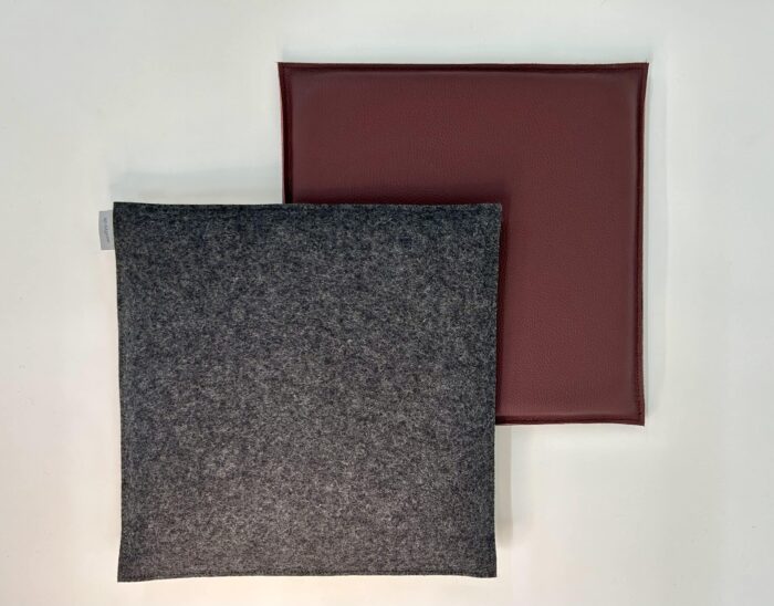 Doppelseitiges Leder/ Filzsitzkissen Quadrat – Bild 6